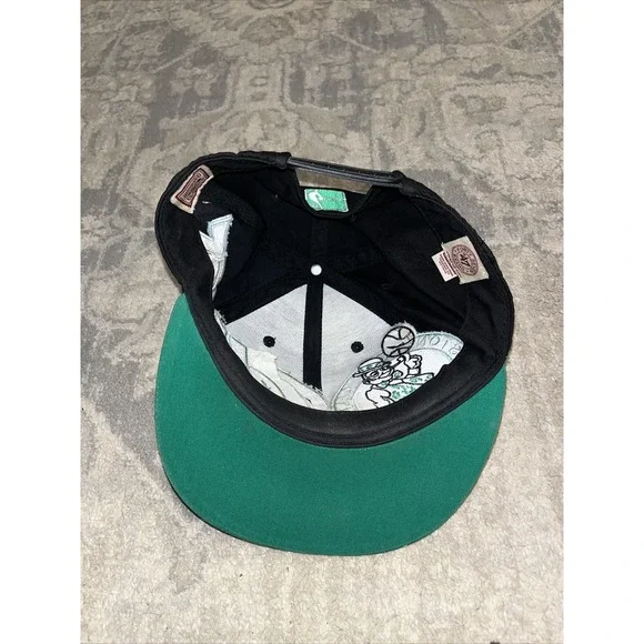 Boston Celtics Hardwood Classic Hat '47 brand Snapback Black Green One Size Mens - Picture 6 of 6
